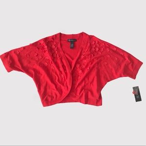 NEW RED INC FLORAL CARDIGAN XL